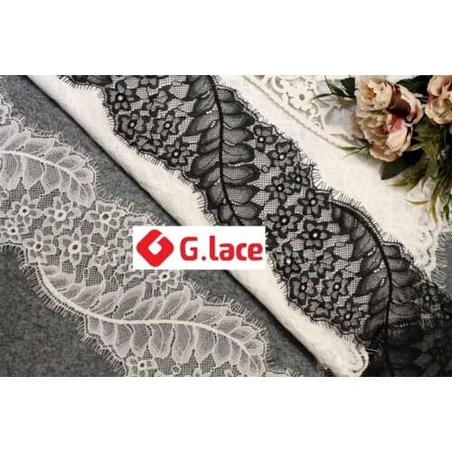 GLace 3M/lot 11cm wide hight quality eyelash lace embroidery lace accessories DIY apparel veil decorative material laceTX243