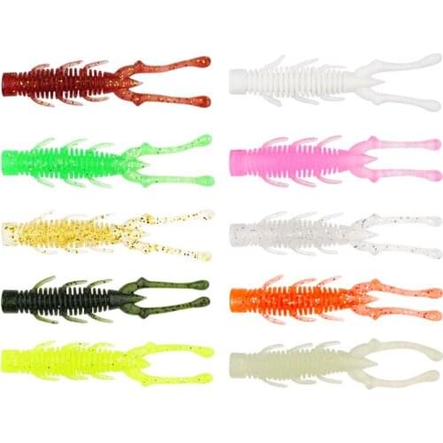 Lu Ya Shrimp Soft Bait Texas Lead Fishing Set Boxed Fake Bait Mandarin Fish Perch Floating Water Slowly Sinking Soft Shrimp Bait