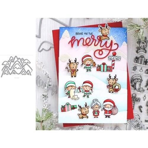 Snow Peaks Metal Cutting Dies for Scrapbooking Handmade Tools Mold Cut Stencil New DIY Card Make Mould Model Craft Decoration