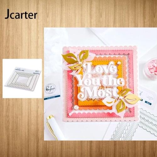 2021 New Metal Cutting Dies Circle Square Frame Craft for Scrapbooking Handmade Knife Mould Blade Punch Stencils Dies Cut Model