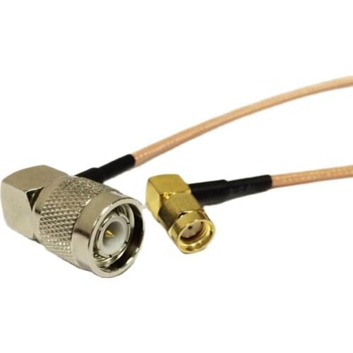 New RP-SMA Male Right Angle (female pin) Switch TNC Male RA 90-degree jumper Cable RG316 15CM 6" Adapter Wholesale Fast Ship