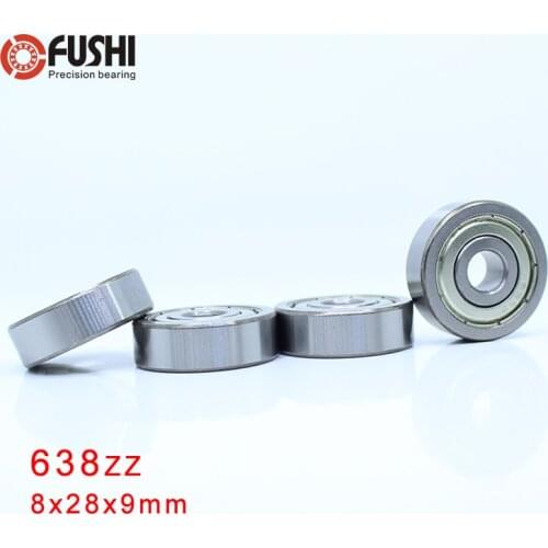 638ZZ Bearing 8*28*9 mm ( 4 Pcs ) ABEC-1 Grade 638Z Miniature 638 ZZ Ball Bearings