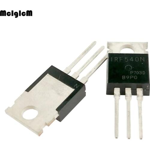 High quality 100 pcs mosfet irf540 IRF540N field effect transistor irf540npbf to-220