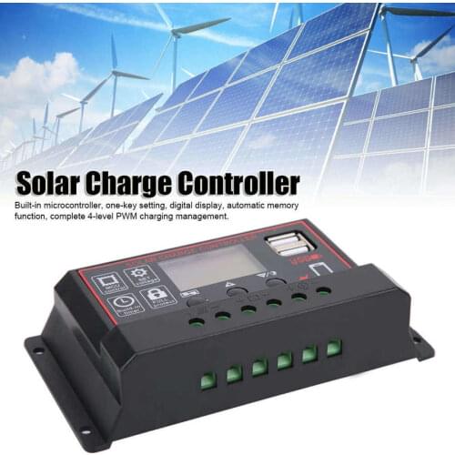 Solar Battery Regulator Photovoltaic Instrument Controller USB5V Digital Diplay Solar Energy Regulator