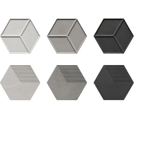 Concrete Tray Silicone Mould Creative Geometric Ceramic Wall Brick Silicone Mold Background Decor DIY Cement Base Clay Mold