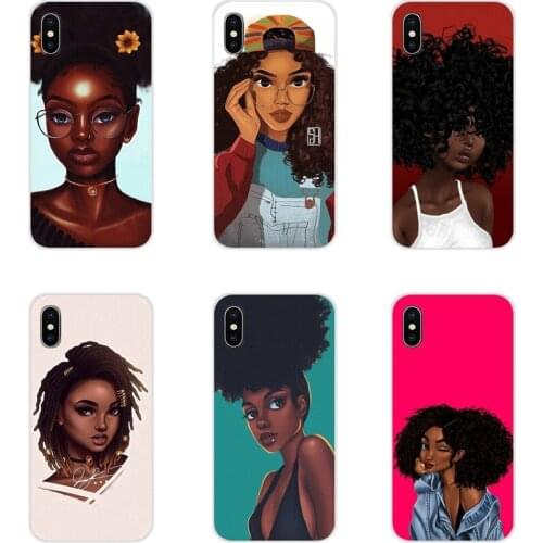 Silicone Cases African Beauty Afro Puffs Black Girl For Oneplus 3T 5T 6T Nokia 2 3 5 6 8 9 230 3310 2.1 3.1 5.1 7 Plus 2017 2018
