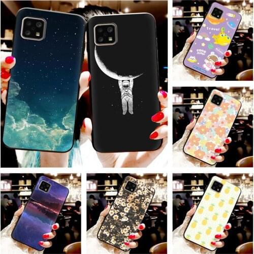 Silicone Original Phone Case For Sharp Aquos Sense4 4G/Sense 5G Dirt-resistant Glitter New Arrival