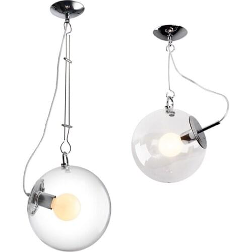 Modern Glass Ball LED Pendant Lamps Nordic Lamp Living Room Hanging Pendant Lights Suspension Lamp Restaurant Lighting Decor