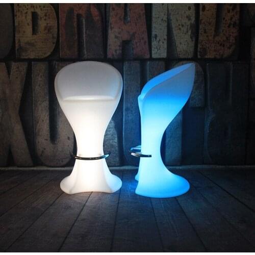 Led light high table bar table and chair creative lighting furniture bar table coffee table remote control table and chairs stoo