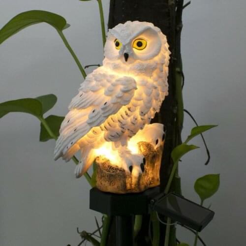 Led Solar Power Outdoor Garden Waterproof Owl Stake Lawn Light Exterior Night Lights Owl Shape Solar Powered Energia Lawn Lamp