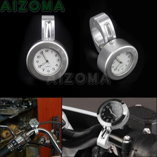 Motorcycle 7/8'' Universal Handlebar Mount Dial Watch Clock 22/28mm Bar For Harley 883 Chopper Yamaha Suzuki Kawasaki Honda