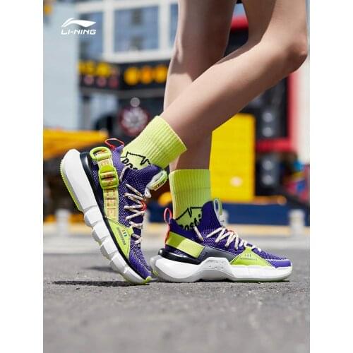 Li-Ning Women ESSENCE LACE UP PRM GS Basketball Leisure Shoes Breathable Mono Yarn LiNing Sneakers Sport Shoes AGBP078 SJAS19