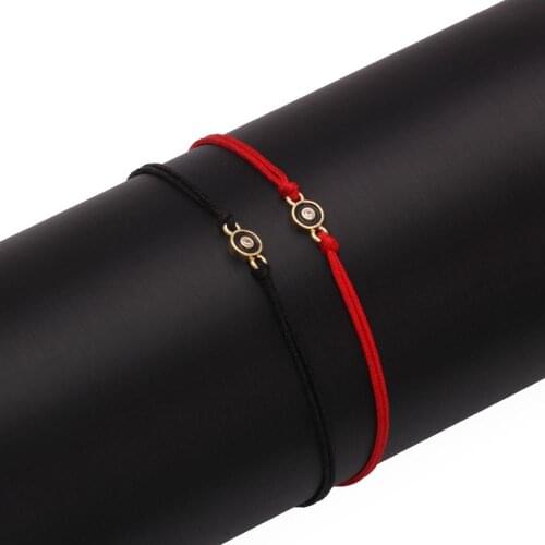 Sparkling Cubic Zirconia Stone Mini Black Evil Eye Charm Bracelet For Women 2020 New Fashion Copper CZ Round Eyes Jewelry Gift