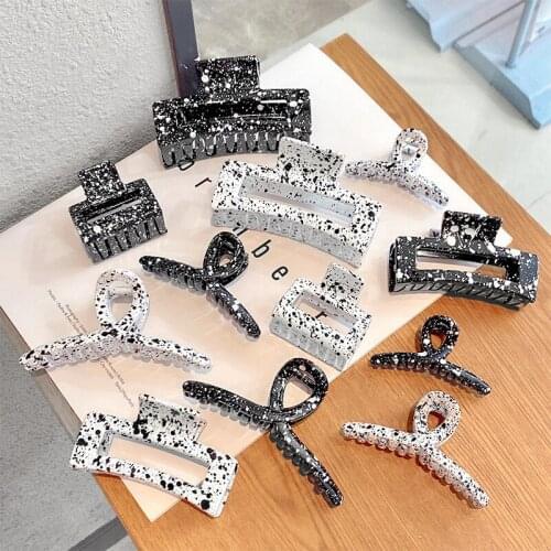 1pcs New Hair Clip Acrylic Plastic Larger Cow Spot Hair Claw for Women Girls Fashion Crab for Hair Tins Clamps Hair Accessories