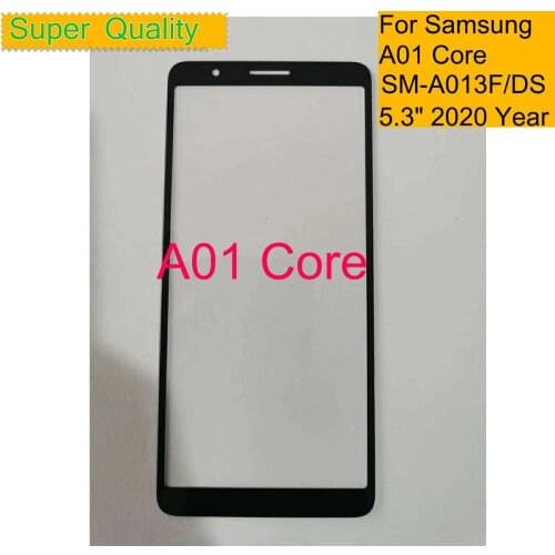 10Pcs/lot For Samsung Galaxy A01 Core Touch Screen Front Glass Panel LCD Outer Lens A01 Core A013 SM-A013F/DS Front Glass OCA