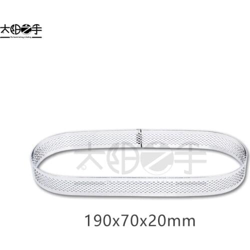 190x70x20mm Oval Perforated Tart Ring 304 Stainless Steel Tart Ring Tartlet Mold Make Oval Fruit Pie Egg Tart