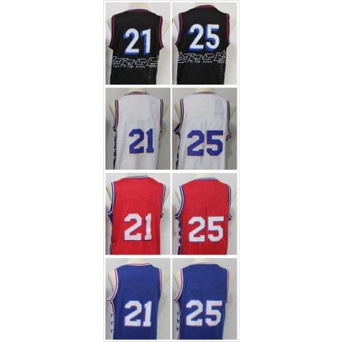 2020-2021 Season High qulality Philadelphia #25 #21 Mens basketball jerseys Cotton embroidery version can be customized