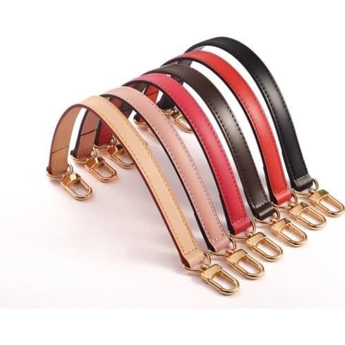 Bag Accessories Hand Strap Short Lead Layer Cowhide Handle Strap Bag with Leather Bucket Bag Accessories 7 Colors