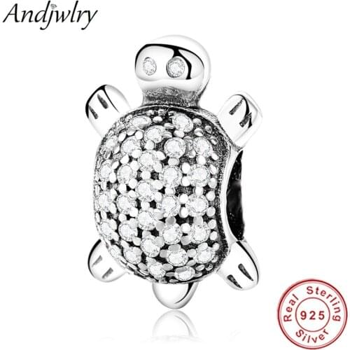 925 Sterling Silver Animal Sea Turtle Beads Fit Pandora Charms Bracelet 925 Sliver Original Beads For DIY Jewelry Charm