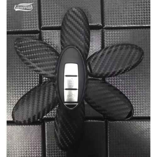 Carbon fiber key case cover holder for Nissan Tiida Juke Teana X-Trail rogue T31 T32 Murano Qashqai March For Infiniti