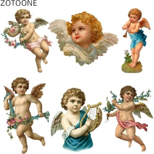 ZOTOONE Baby Angel Patches for Kids Iron on Cute Patch for Clothing Heat Transfers for Clothes Ironing Sticker DIY Appliques E
