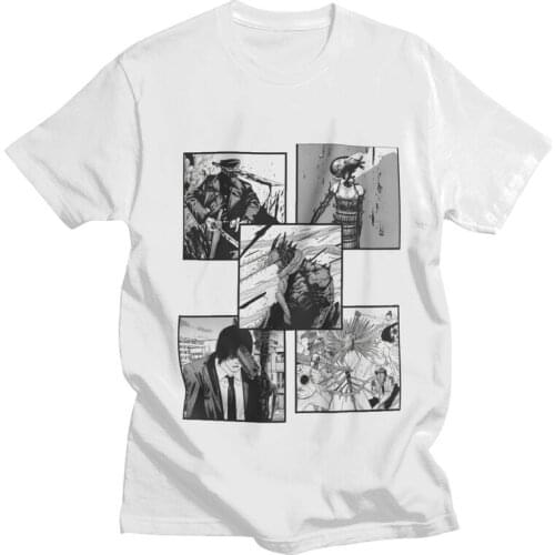 Devils Of Chainsaw Man Tshirt Men Novelty Tee Tops Cotton T Shirts Short Sleeve Japanese Anime Manga T-shirt Gift Merch