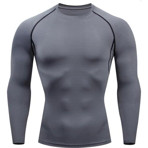 Long Sleeve T-Shirt Sports Mens Running T-Shirt Fitness Sportswear Sports Mens Compression Sportswear Rashgard