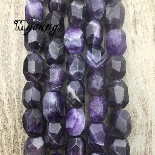 Amethysts Faceted Beads,Purple Crystal Quartz Nugget Beads,Gem Stone Drilled Beads For DIY Jewelry MY1565