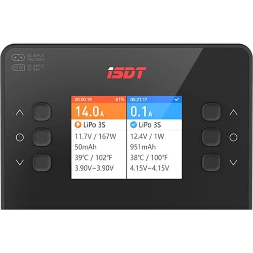 ISDT K2 AC 200W DC 500Wx2 20A Dual Channel Balance Lipo Charger Discharger for Lipo NiMh Pb Battery Parts