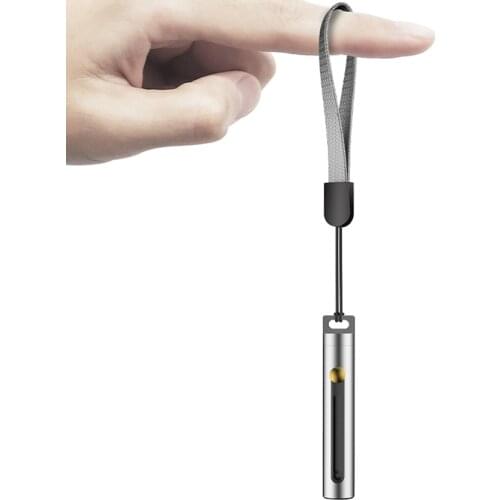 Mini Pocket Knife with Lanyard Box Cutter Retractable Ourdoor Knife, 3CR13 Blade, Aluminum Alloy Case, Emergency Survival Tool