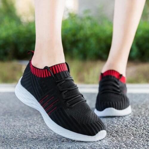 Big Size Summer Lightweight Socks Sneakers for Women Running Shoes Sports Women Sport Shoes Ladies Black Knitting Baskets A-1197