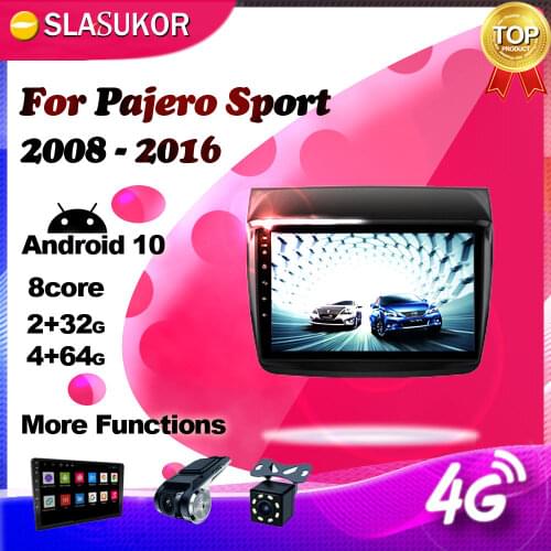 Android 10.0 Multimidia Video Player DSP CarPlay Car Radio GPS For Pajero Sport 2008 - 2016 DVD No 2 Din