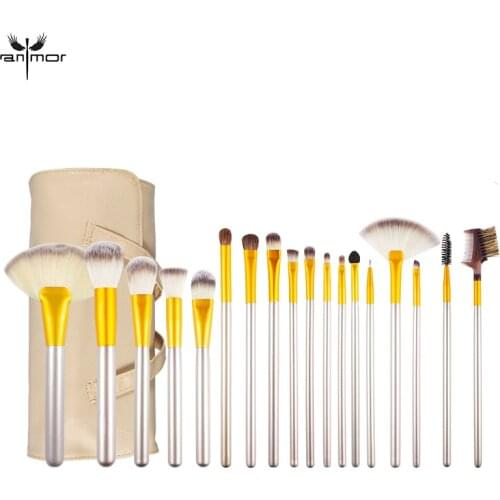 Anmor 18Pcs Makeup Brushes Set Make Up Brush Professional Portable Beauty Foundation Eyeshadow Cosmetic Tool Pinceaux Maquillage