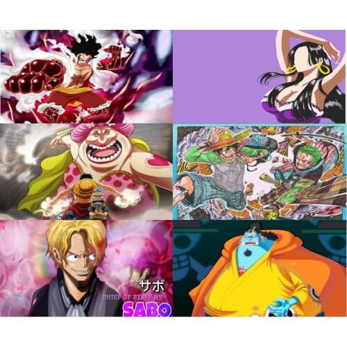 One Piece Straw Hat Pirated Luffy Zoro Anime Character Large Wall Poster Art Prints,50 X 70 cm,No Frame