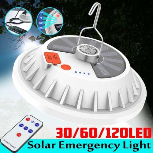 Portable Rechargeable 120 SMD LED USB Port Outdoor Camping Tent Light Lantern Hiking Ultra Bright Hook Lamp Mobile Power Bank
