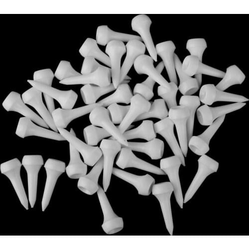50pcs Professional White Plastic Golf Tee Tees 35mm (1 3/8 Inch) Bulk Lot