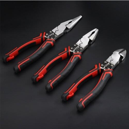 Professional multitool Wire Pliers Set Stripper Crimper Cutter Long Nose Nipper Wire Stripping Crimping Multifunction Hand Tools