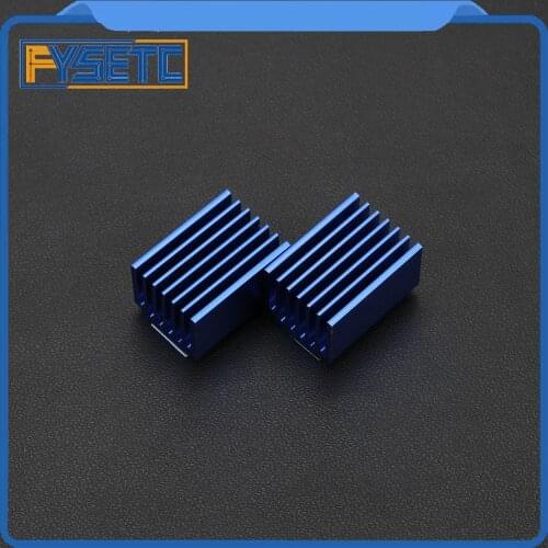 2pcs Stepper Motor Big Blue Aluminum Driver Heat Sink Cooling Block Heatsink For TMC2100 TMC2208 V1.2 TMC2130 3D Printer Parts
