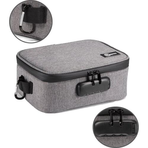 Smell Proof-Bag with Combination Lock Activated Carbon Lined Odor Stash Case Waterproof Container Storage Pouch For Weed