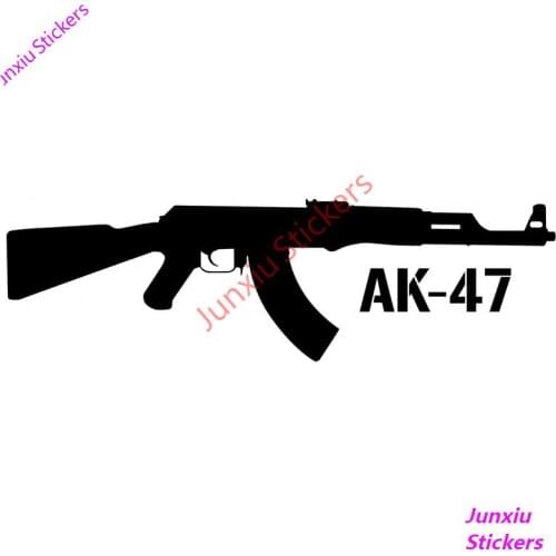 Reflective KALASHNIKOV AK-47 Cartoon Gun Car Sticker Styling Cover Scratches Waterproof Bumper Windshield Decals KK15*5cm