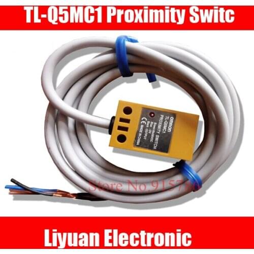 12V-24V 3 Wire NPN NO 5mm Waterproof Square Inductive Proximity Sensor TL-Q5MC1