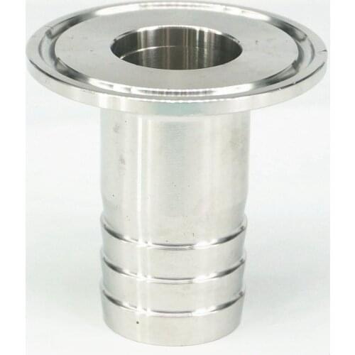 19mm Tube Barbed- Tri Clamp 1.5" Ferrule O/D 50.5mm 304 Stainless Steel Sanitary Ferrule Clamp Pipe Connector Fitting