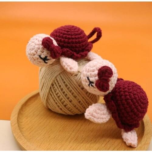 1pc BPA Free DIY Crochet Beads Cartoon Tortoise Baby Teether Chewable Beads Handmade Knitting Newborn Teething Bead Sensory Toys