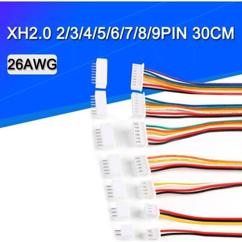 10PCS=5Sets JST XH2.54 XH 2.54mm Wire Cable Connector 2/3/4/5/6/7/8/9/10 Pin Pitch Male Female Plug Socket 30CM Wire 26AWG
