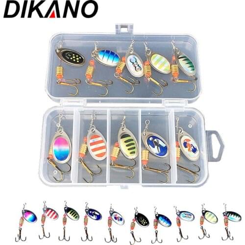 11pcs Artificial Metal Fishing Lure Bait Simulation Accessories Tool Hook For Lake Sea Wire Bait Spoon Spinner