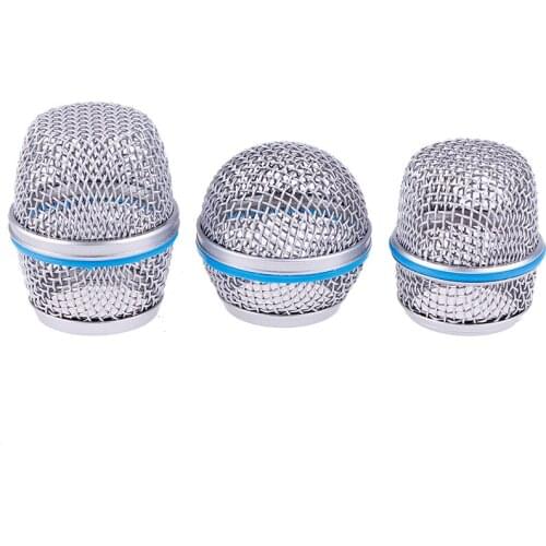 1x Blue Replacement Steel Mesh Microphone Grille for SM58 Beta87a/58a/57a Metal