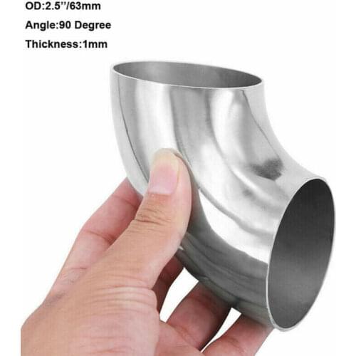 2PC car accessories Automobile exhaust pipe muffler turns into stainless steel elbow 90 degree Angle pipe to reduce diameter