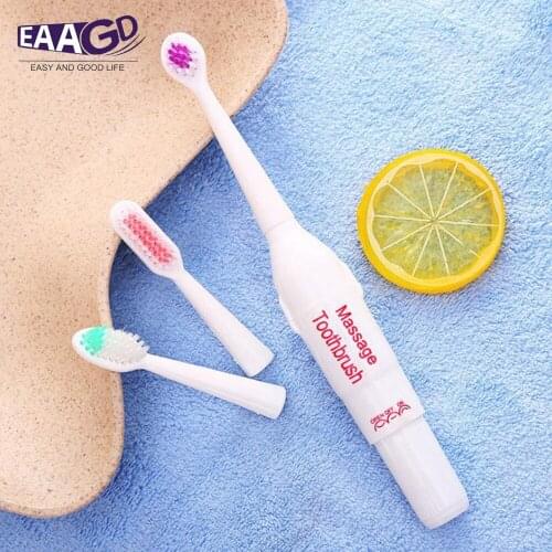 3Pcs/Set Battery Electric Toothbrush Ultrasonic Cleaning Disinfection for Adult Oral Care Electronic Toothbrushes