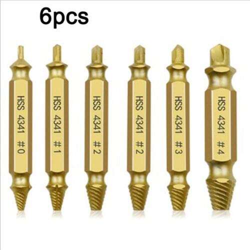 4/5/6 Pcs/set Extractor Maintenance Tool Stud Screw Removal Tool Screwdriver Impact Driver Bits Extractor Bolt Stud Remover Tool