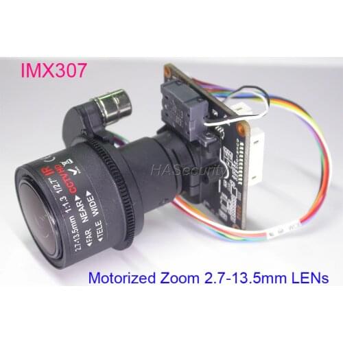 AHD-H (1080P) Motorized Zoom & Focus 2.7-13.5mm LENs 1/2.8" STARVIS IMX307 CMOS + NVP2441 CCTV camera module PCB board (UTC)